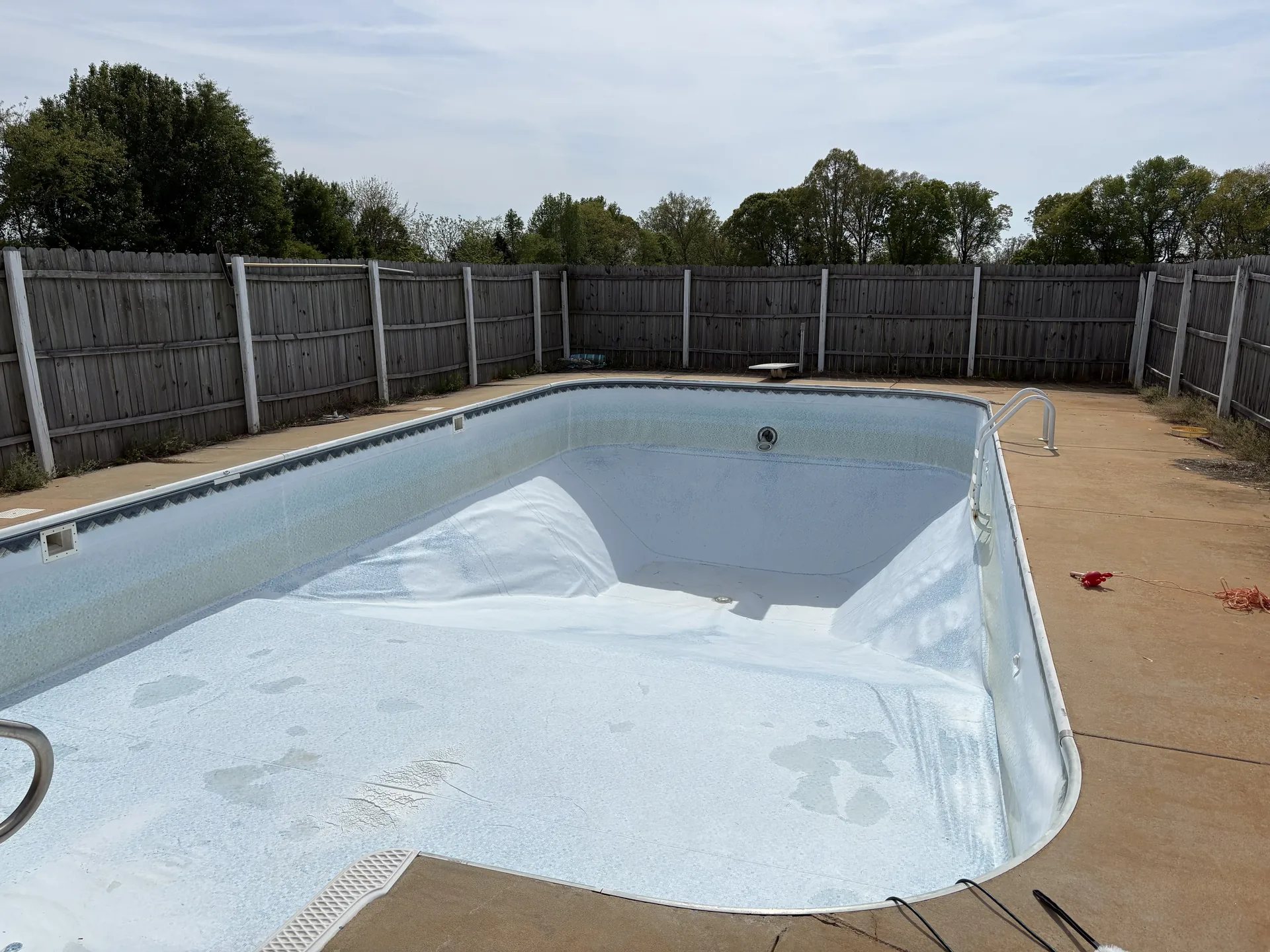 We drain the pool and walk every inch of the liner — catching damage before it turns into a bigger repair.